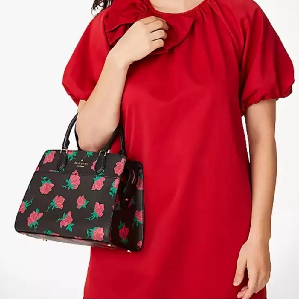 kate spade Black Floral Rose Satchel